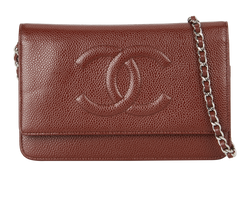 CC Logo Wallet On Chain, Caviar, Burgundy, 17975091(2012/13), E/DB, 3*